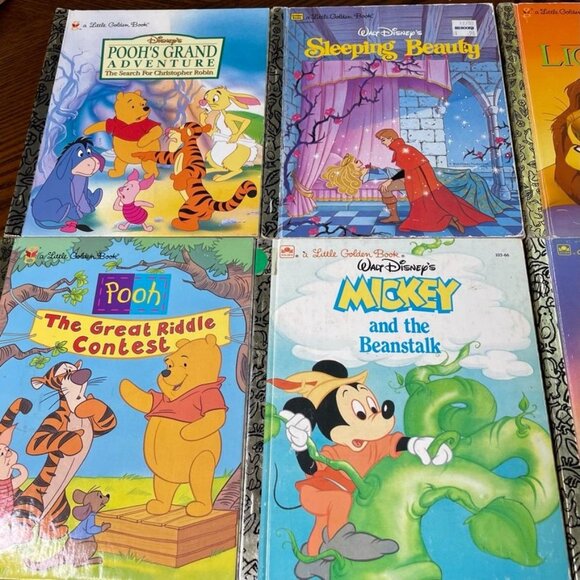 Lot 10 Little Golden Book Childrens Disney Titles Sleeping Beauty u Mickey Lion - Picture 6 of 8